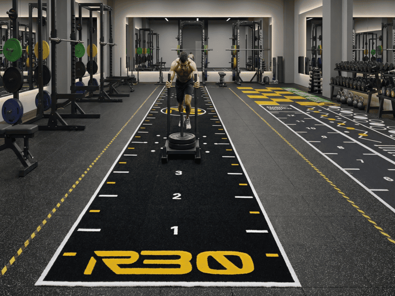 damaged gym turf signs